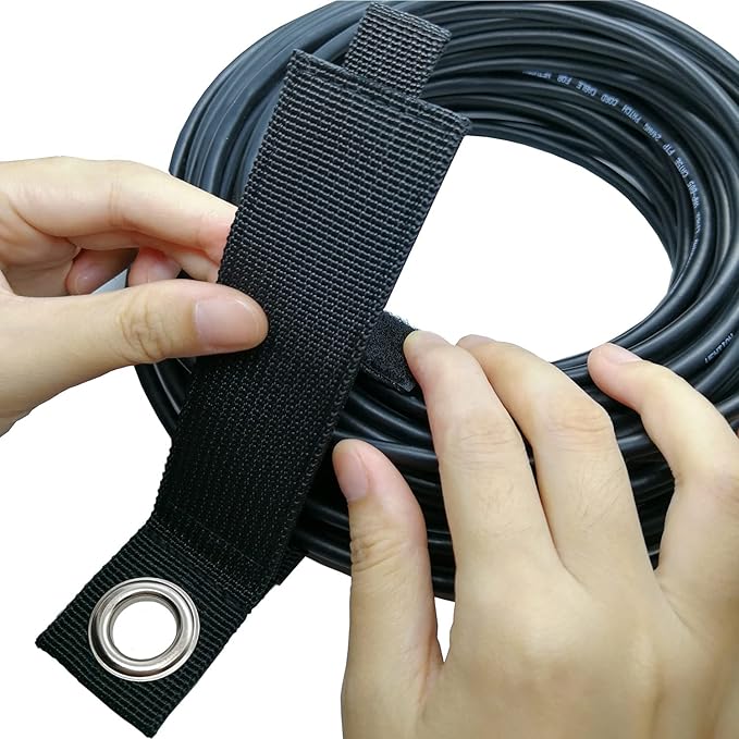 Heavy-Duty Storage Straps (Assorted 10 Pack) - Extension Cord Storage, Organizer, Cord Wrap Keeper, Cable Straps for Tools, Hoses, Rope, RV, Workshop and Garage Wall Storage and Organization