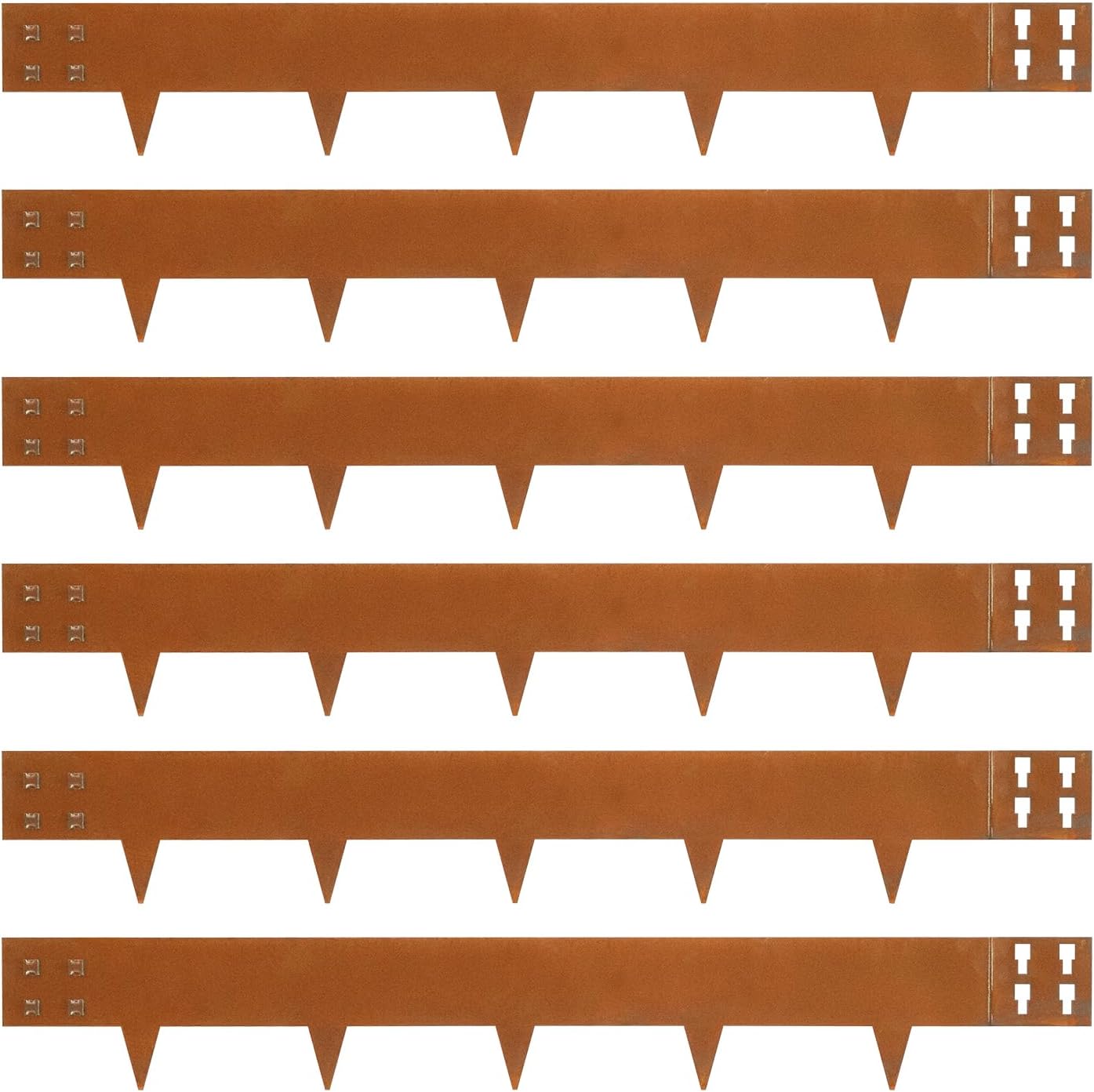 Corten Steel Landscape Edging 40" Lx 6" H Steel Landscaping Edging 6 pcs Metal Landscape Edging Garden Border Edge Patina for Yard Lawn Outdoor Flower Plant by GZGNEEVL