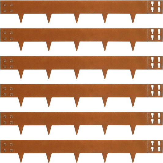 Corten Steel Landscape Edging 40" Lx 6" H Steel Landscaping Edging 6 pcs Metal Landscape Edging Garden Border Edge Patina for Yard Lawn Outdoor Flower Plant by GZGNEEVL
