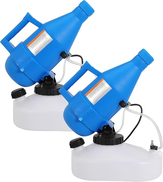 4.5L Electric ULV Fogger Sprayer 1.2 Gallon Portable Cold Mist Machine Spraying 30ft Spray Distance for Home, Yard, School, Garden, Church, Hotel, 2 Pack