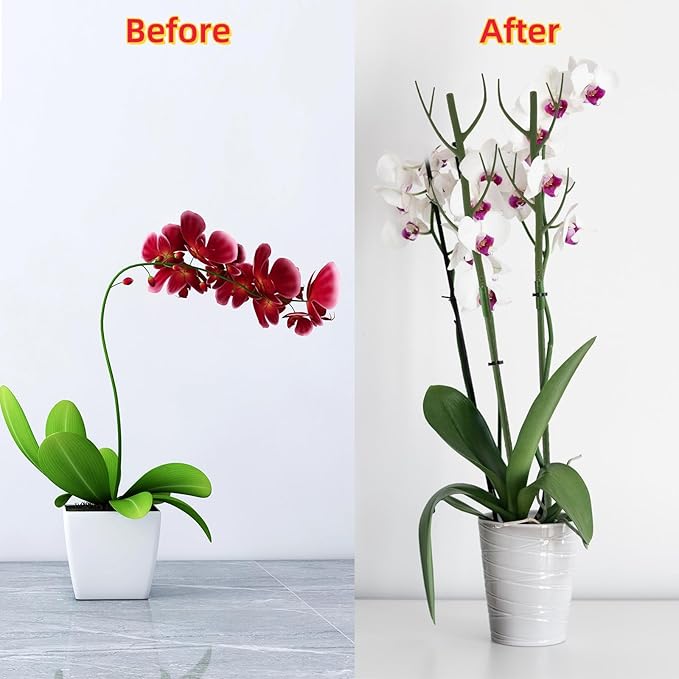 28 Inch Garden Plant Trellis for Indoor Plants, 6 Pack Plastic Trellis Support Stakes for Climbing Plants or Houseplants, Branch Shaped, Green