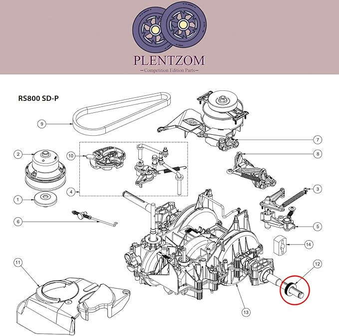 Output Axle Seal GT41857 21549029 587086401 590100301 Compatible with Husqvarna RS800 Transmission Ariens Poulan Craftsman Riding Lawn Mower Hydro Tractor 42" (2)