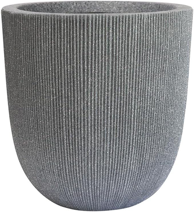 12.4" Tall Round Plastic Planter for Indoor Outdoor Plants, Large Indoor Outdoor Plant Pots with Drainage Hole and Plug, Flower Pots for Plants, Modern Decorative Planter Pots for Home Garden Patio