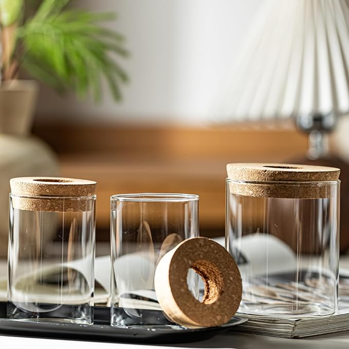 Glass Propagation Stations for Plants -Desktop Flower Vases,Propagation Flower Vases Set – 2 Sizes Planter Propagated Jars ,for Plant Cuttings,for Living Room, Bedroom Decoration,Home,Office Decor(8)