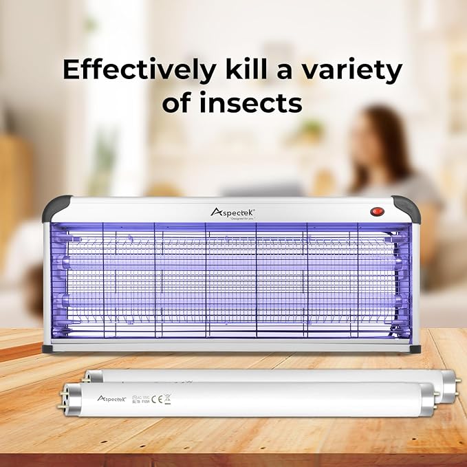 ASPECTEK Bug Zapper Replacement UV Lamp Bulbs – Light Tubes for 40W Electronic Insect Killers – Fits ASIN B07KSRFJ9Y, 2-Pack