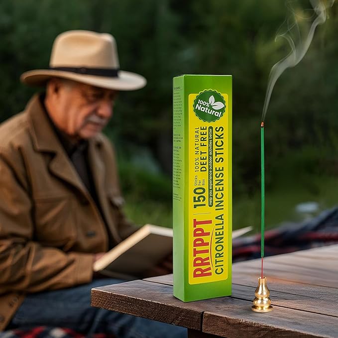 Citronella Incense Sticks with Natural Ingredients Citronella Oil Lemongrass Oil and Rosemary Oil Help You Better Enjoy Outdoor Life (150 Sticks)