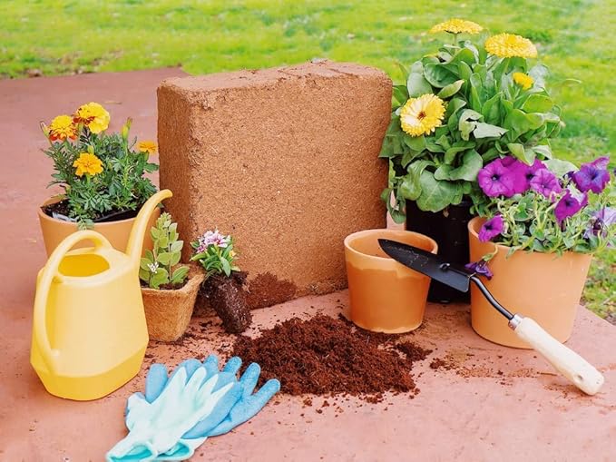 Coco Coir for Plants 4-Pack – 2.6 Cu. Ft. Compressed Coconut Coir Bricks, 10 lb. Organic, Low EC, pH Balanced Coco Peat for Indoor & Outdoor Gardening, Potting Soil, Indoor Plant Soil