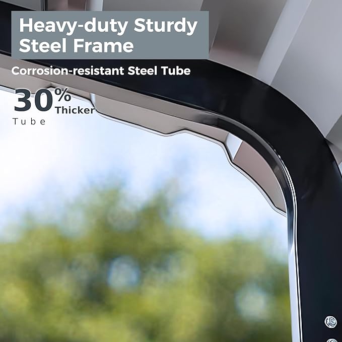 GREEN PARTY 12 x 20 ft Metal Carport Kits with Galvanized Steel Roof, Heavy Duty Metal Carport Canopy, Outdoor Car Tent Metal Garage Shelter for Car, SUV, Truck and Boats, Grey