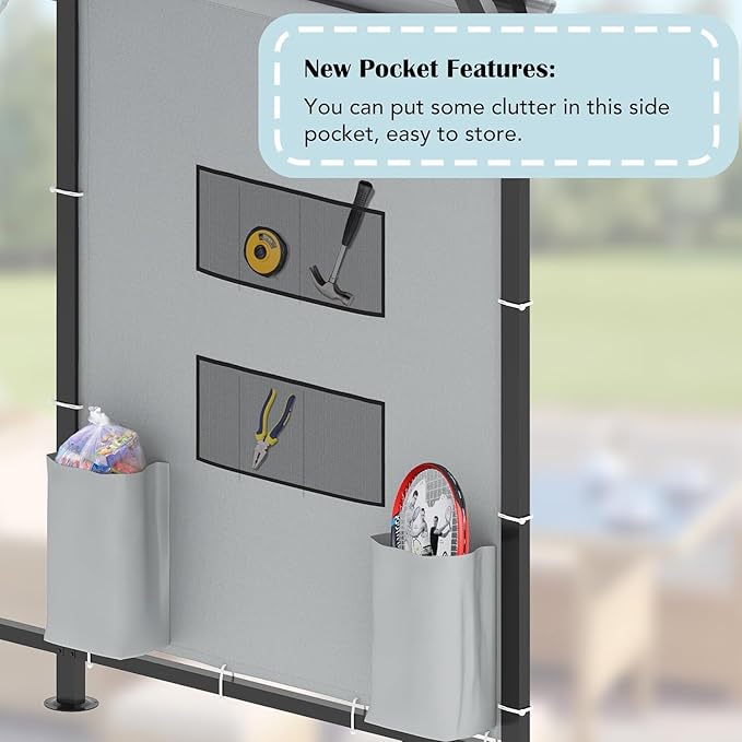 10'x20'x10' Heavy Duty Metal Carport, Steel Carports with Galvanized Steel Frame and Roof, Metal Carport Shelter for Boats, SUVs and Trucks