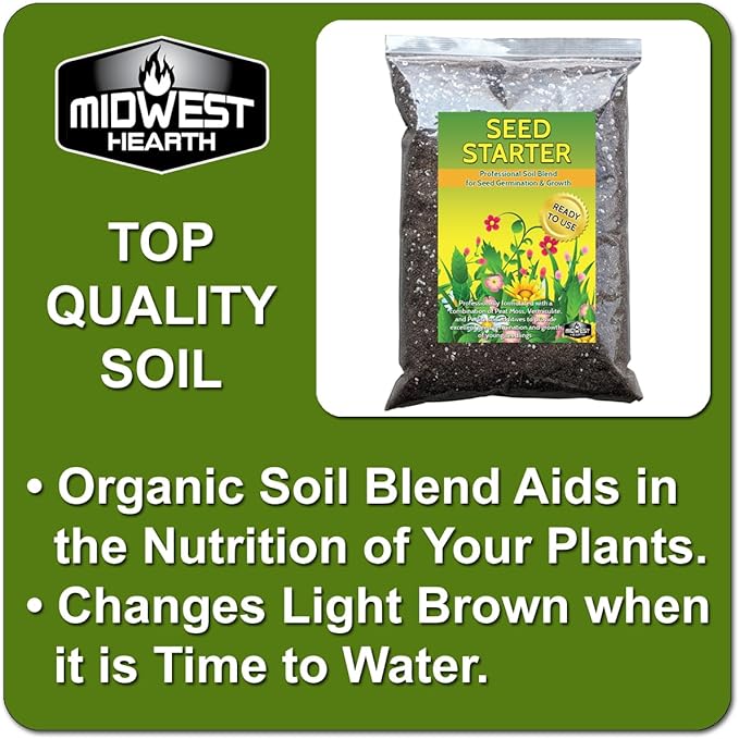 Seed Starter Natural Potting Soil Mix for Germination and Growth (Made in USA) (8 Dry Quarts)