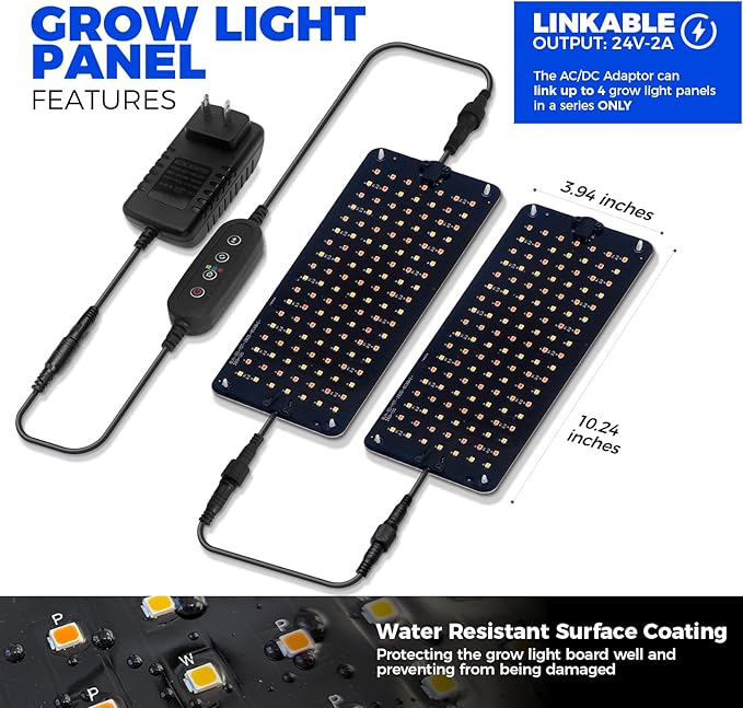 Barrina CX83 Plant Shelf with Grow Light, 5-Tier, Plant Stand with 10W Ultra-Thin Grow Light Panels for Hydroponics, Seedlings, Succulents, Flowers, Veg, 3/6/12h Timer, 15.7" L x 11.8" W x 59.1" H