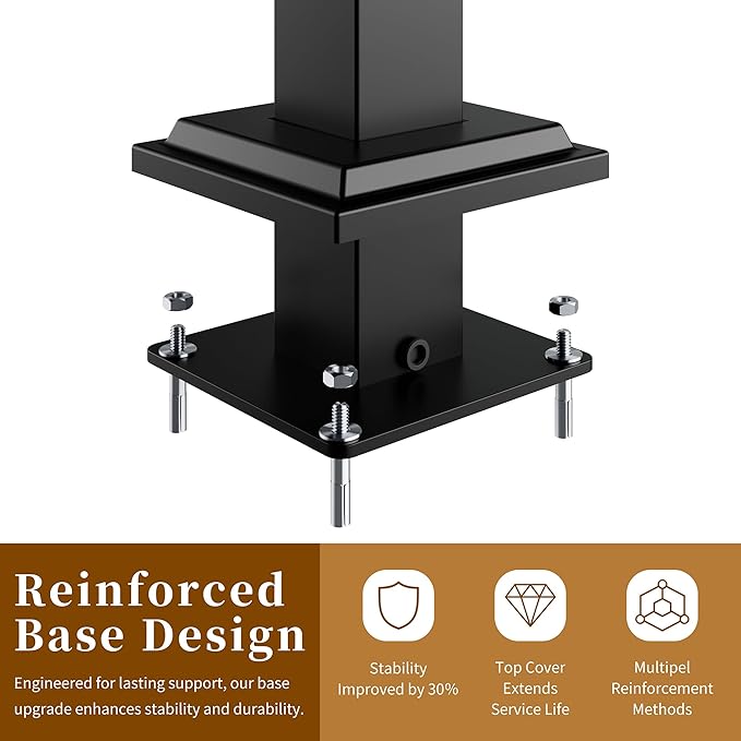 Walsunny Metal Carport 20x20 FT Heavy Duty Carport Canopy with Enhanced Base, Outdoor Car Shelter with Galvanized Steel Roof and Frame Garage for Truck, SUV, Boat, Black