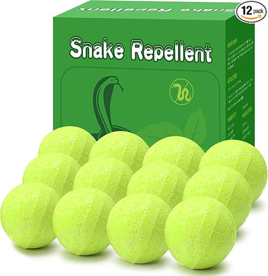 12 Pack Natural Snake Repellent Powerful Snake Away Repellent Balls for Yard Lawn Garden, Outdoors