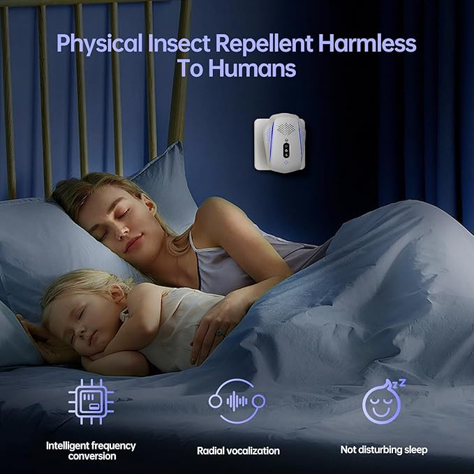 Ultrasonic Pest Control Repeller, 2025 Upgraded Ultrasonic System Mouse Traps Spider Mice Roach Bug Repellent Indoor Rodent Repellent Plug in, Mouse Deterrent for Home Kitchen Garage Warehouse