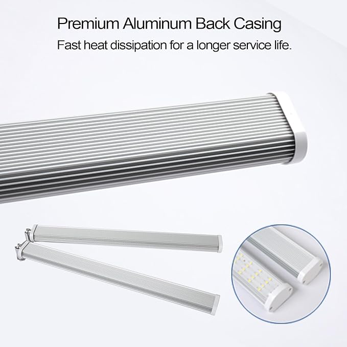 JCBritw Standing LED Grow Light，Adjustable Dual Head T12 Bar Plant Light, White 6500K Full Spectrum Plant Grow Lamp on Stand for Indoor Plants Seed Starting, Seedlings, Veg, Flower