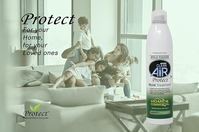 Protect™ Home & Commercial Mold-Treatment Plant-Based Mold-Odor Remover Fogger Treatment - eco-friendly solution for a safer and healthier living and working space. (14 oz)