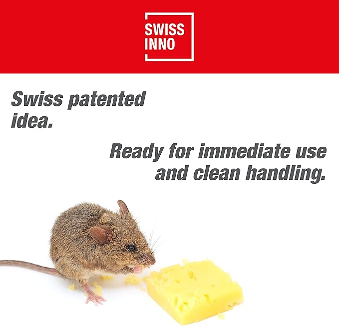 SWISSINNO Replacement Bait Syringe for Mouse and Rat Traps SuperCat – Highly Attractive Rodent Lure Paste – Long-Lasting Formula – Up to 20 Applications Each – Ready to Use - 4 Sets
