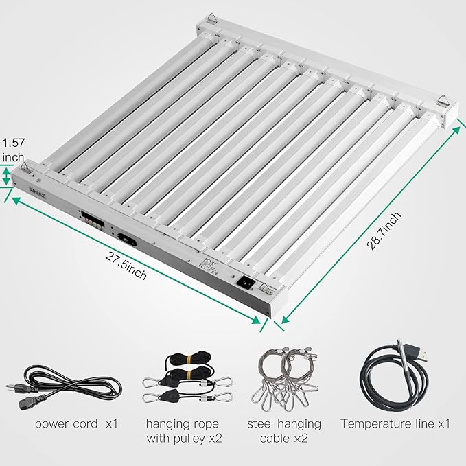 SZHLUX 500W LED Grow Light 4x4/5x5ft with Timer and Temp Control, Full Spectrum Grow Lamp with 1056 Diodes,Indoor Plants for Seedling Veg and Bloom Grow Light