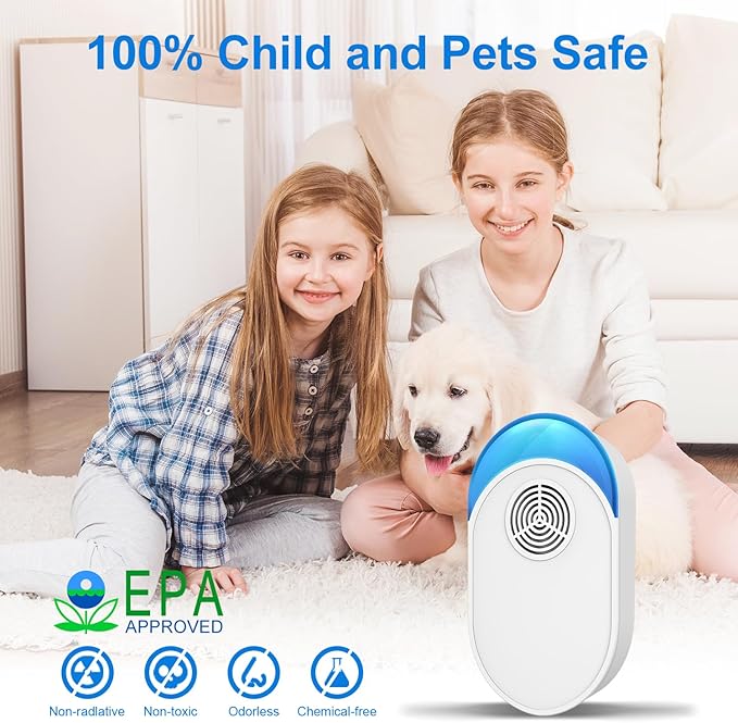 Upgraded Ultrasonic Repeller 6 Pack, Indoor Ultrasonic Repellent for Roach, Rodent, Mouse, Bugs, Ant, Mosquito, Mice, Spider, Electronic Plug in Pest Control