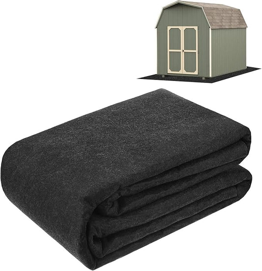 Outdoor Storage Shed Mat, 10x10 FT Waterproof Small Shed Flooring Mat for Patio Furniture Floor Protecting from Wear/Liquid/Dust/Oil, Non-Slip Carport Pad [Grey]