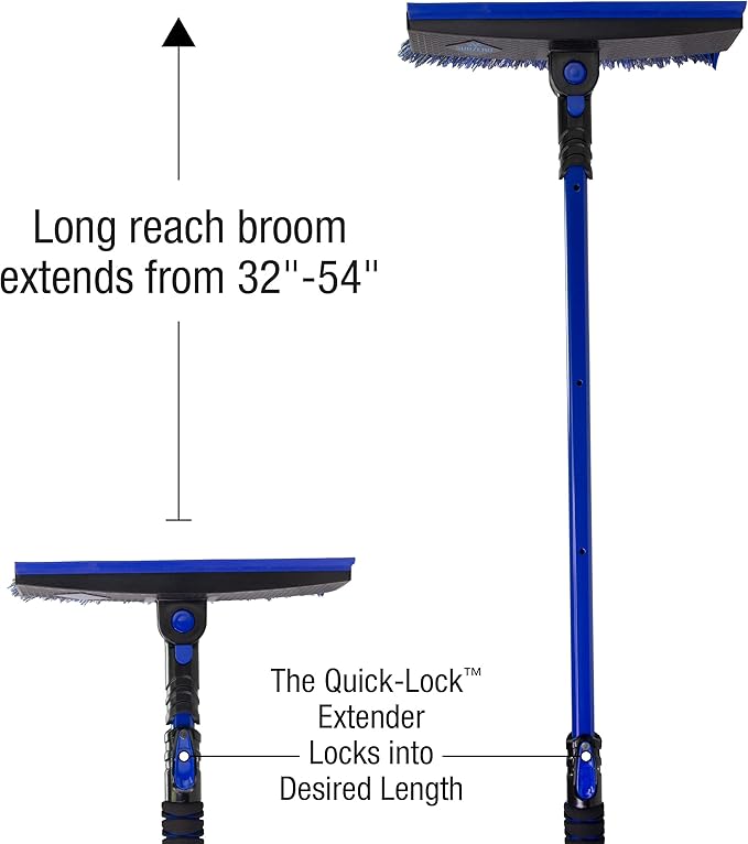 SubZero 14450 54” Power-Force Snow Broom and Ice Scraper Bundle for Car, Jeep, SUV, Truck