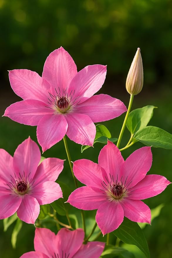Perennial Farm Clematis Boulevard® Sarah Elizabeth™ Hybrid – Live Flowering Vine in 4 Quart Container, Soft Pink Blooms, Compact Habit, Long Blooming, Perfect for Trellises, Containers & Small Spaces