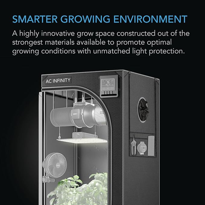 AC Infinity CLOUDLAB 894 Advance Grow Tent, 96”x48”x80” Thickest 1 in. Poles, Highest Density 2000D Diamond Mylar Canvas, 8x4 for Hydroponics Indoor Growing