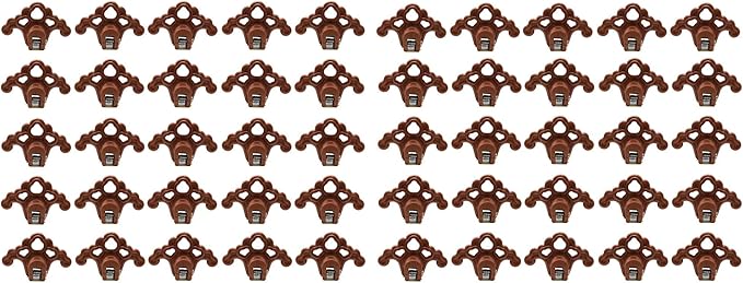 Plastic Roof Ice Guard Snow Guard Snow Stops for Standing Seam Metal Roofing - Multi-Color/Multi-Pack Listing (50, Bronze)