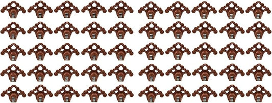 Plastic Roof Ice Guard Snow Guard Snow Stops for Standing Seam Metal Roofing - Multi-Color/Multi-Pack Listing (50, Bronze)