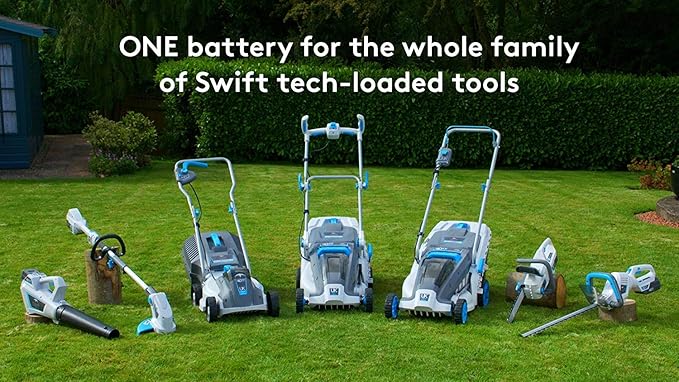 40V Cordless Lawn Mower 18 Inch Lightweight Lawnmower Brushless Motor 5 Cutting Heights Adjustable 2-1 Push Mowe W/Battery and Fast Charger