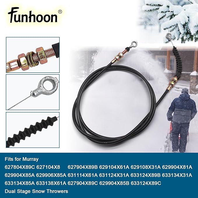 761131MA Chute Control Cable for Murray Dual Stage Snowblowers Snow Thrower
