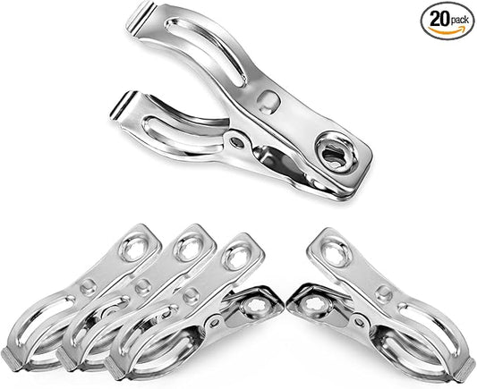 20 Pcs 2.3inch Pvc Clamps, Gardening Clips for Netting, Greenhouse Clamps Made of Stainless Steel, Have a Strong Grip of Greenhouse Clips, For 1/2'', 3/4'', 1'' Garden Hoops