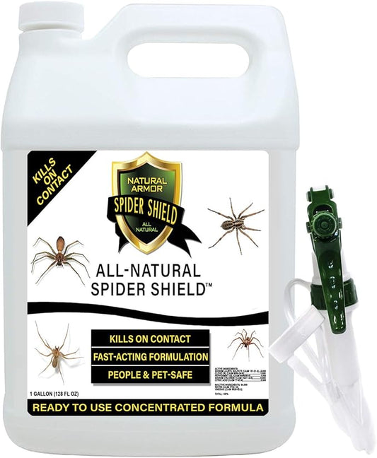 Spider Killer & Repellent Spray - Powerful Peppermint Formulation Kills & Repels All Types of Spiders and Works Better Than Ultrasonic Gimmicks - 128 fl oz Gallon Ready to Use