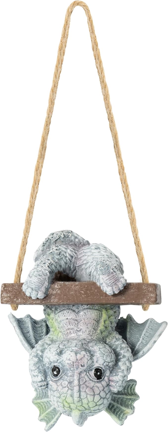 Fantasy Dragon Statue Garden Decor - Gothic Resin Sculpture Cute Mythical Upside Down Dragon Theme Unique Art Decor to Patio Yard Garden Halloween New Year Party Decoration Gifts for Adult