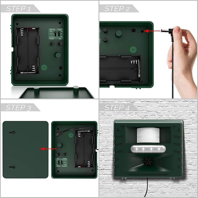 ASPECTEK Ultrasonic Outdoor Animal Pest Repellent, Yard Sentinel RC Pest Repeller Pest Control includes Motion Detector, 4 Key Remote - Rodents, Cats, Rats, Mouse, Mice, Deer, Frequency: 15-18 kHz