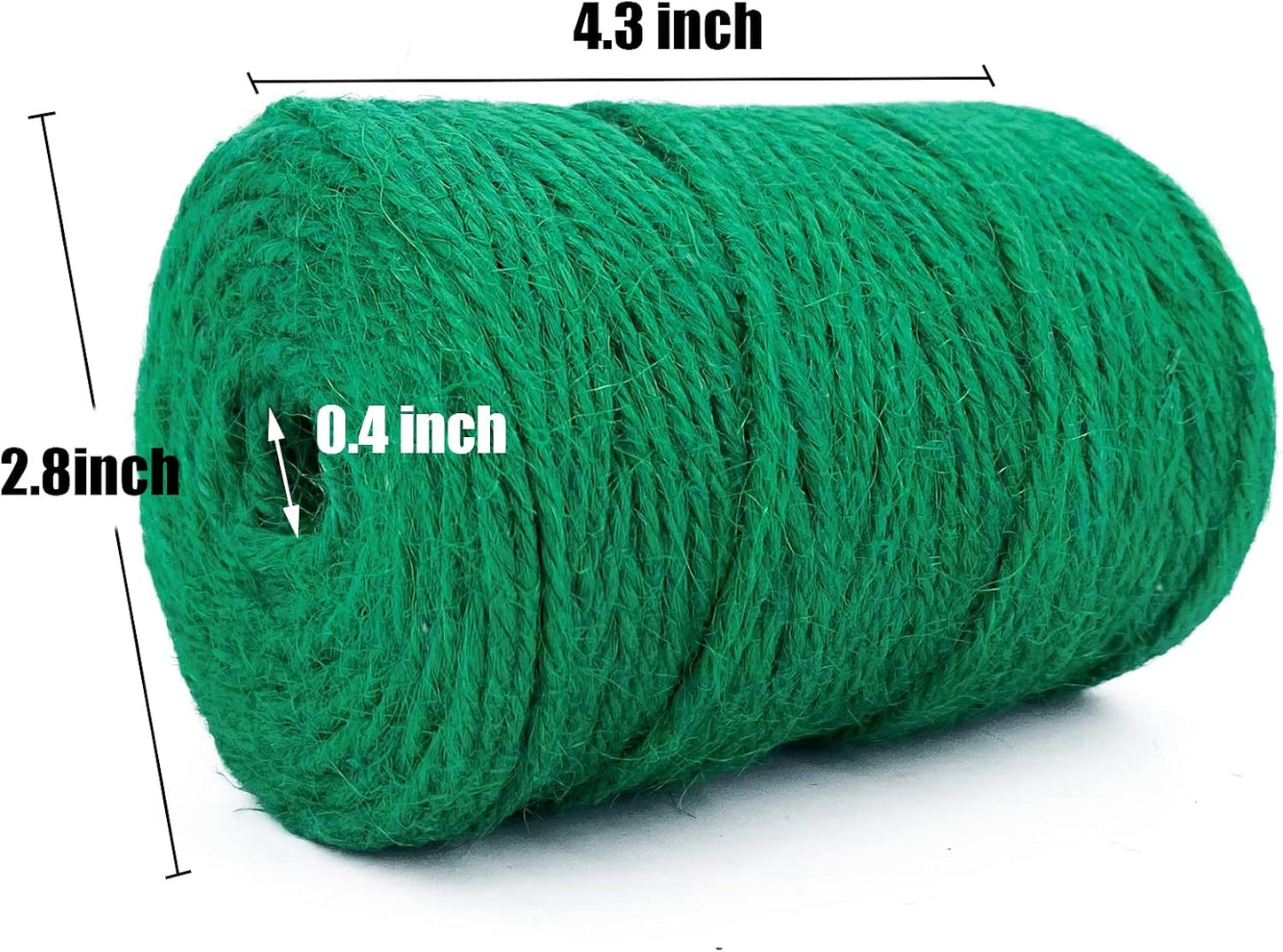 Leecogo Green 2.5mm Jute Twine 328 Feet Heavy Duty Garden Twine String for Gardening Plant Crafts and Decorative Projects
