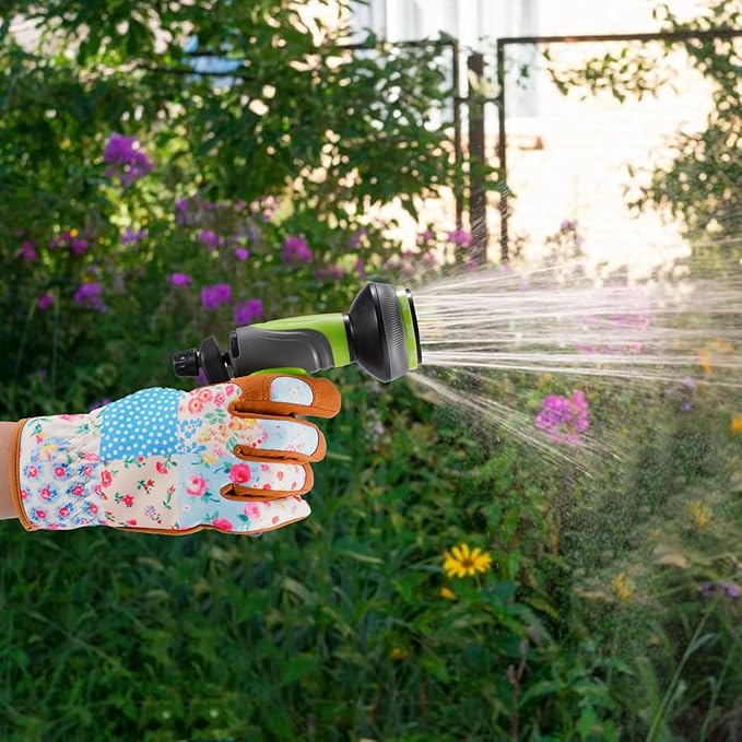 Gardening Gloves for Women, Printed Touchscreen Garden Gloves with Grip, Thorn-Proof Puncture-Resistant Work Gloves