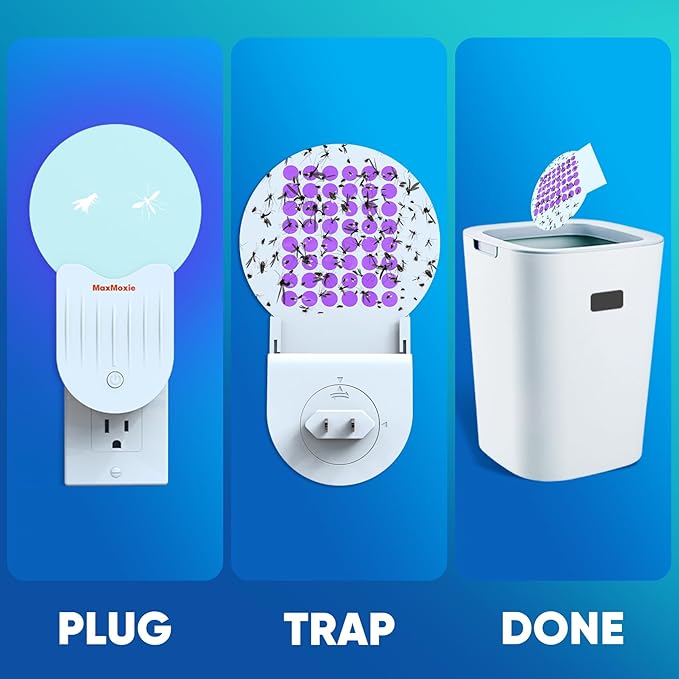 Flying Trap Refills, 10-Pack Extra-Large Sticky Glue Boards for Indoor Bug Insect Trap, Mosquito & Fruit Fly Pest Catcher Replacement Pads