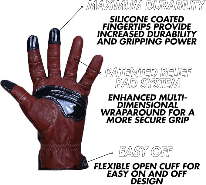 Bionic Gloves Men's X-Large Premium Leather Work Gloves