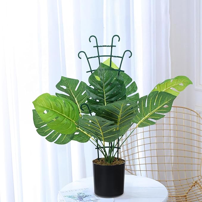 24 Pcs Plant Trellis Indoor, Stackable Plant Trellis for Climbing Plants Indoor, Small Plant Climbing Trellis for Potted Plants Plastic Climbing Plant Support Trellis for Houseplant