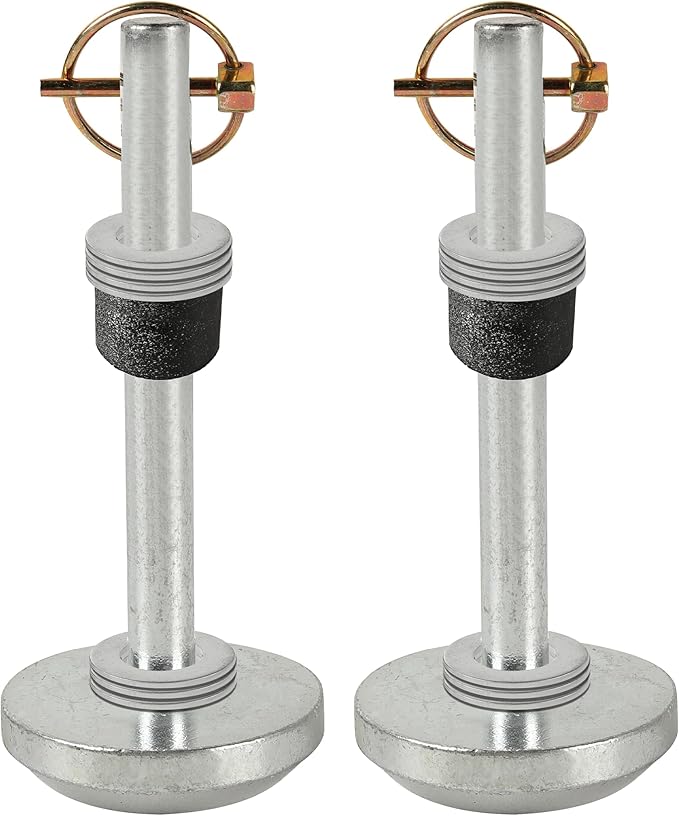 AR-PRO (2-Pack) Replacement Snow Plow Skid Shoes for ATV UTV Blades, Fits 5/8" Shaft – Compatible with Moose Plows – Includes Pins, Rubber Bumpers, Washers – Replaces 100-3133, 4501-0702 etc