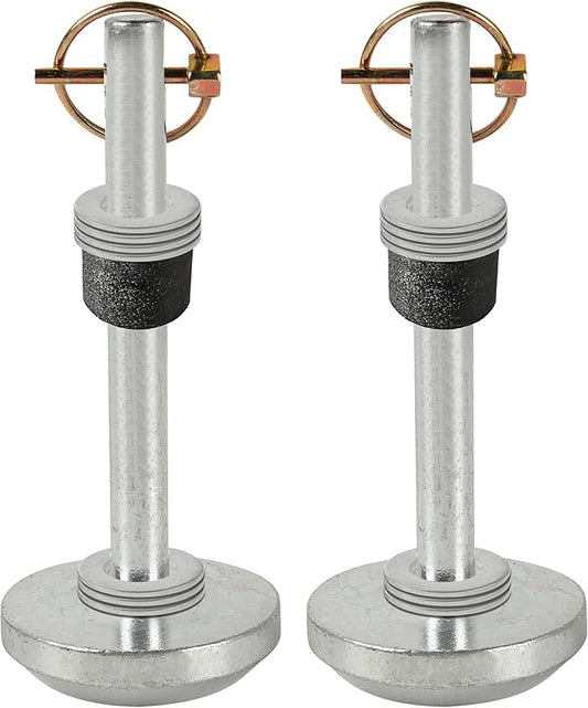 AR-PRO (2-Pack) Replacement Snow Plow Skid Shoes for ATV UTV Blades, Fits 5/8" Shaft – Compatible with Moose Plows – Includes Pins, Rubber Bumpers, Washers – Replaces 100-3133, 4501-0702 etc