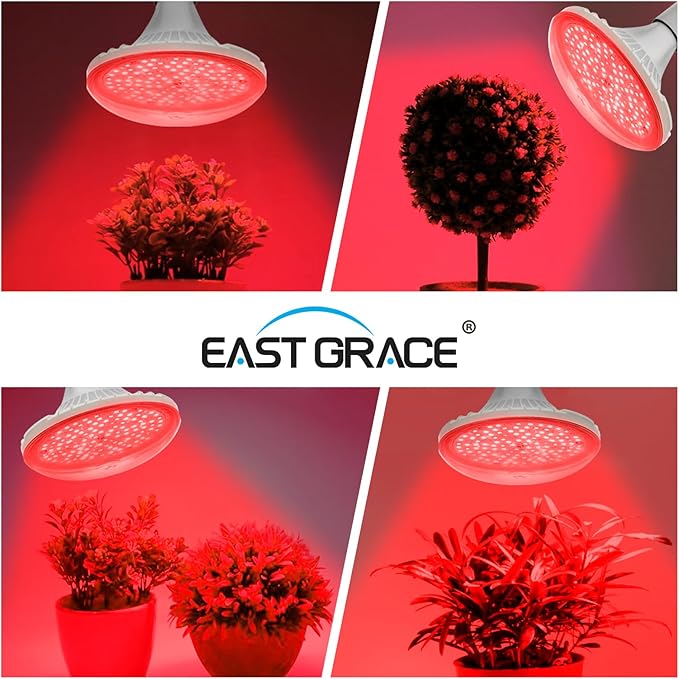 Hanging Grow Lights for Indoor Plants, UFO Deep Red Therapy LED Light, 150w Grow Spectrum Enhancement Plant Light, 660nm, Used for Flowering and Fruiting, Perfect Sun-Loving Flowers and Succulents