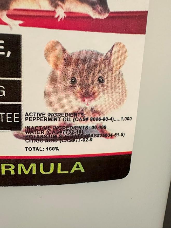 Natural Armor Peppermint Repellent for Mice/Mouse, Rats & Rodents. Natural Spray for Indoor & Outdoor Use Rodent Shield - 320 Fl Oz (2.5 Gallons, Case of 2)