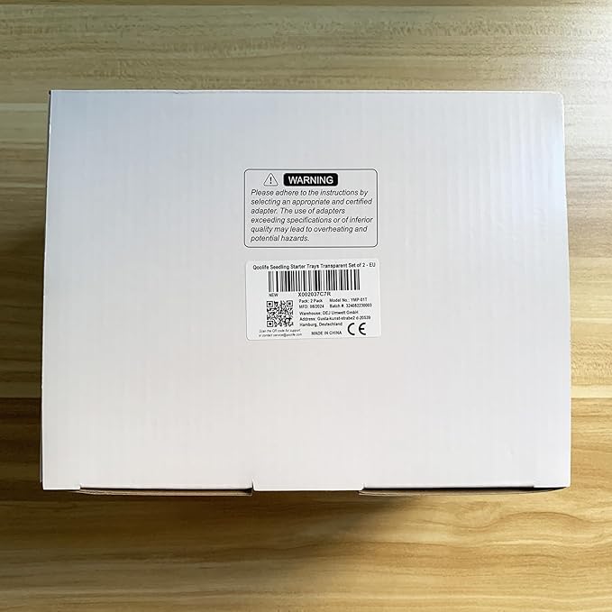 Seed Starter Tray with Plant Light, 2 Pack Grow Lights for Seed Starting Kit with Humidity Domes, Timing Controller Adjustable Brightness for Greenhouse Propagator Station Growing Transparent