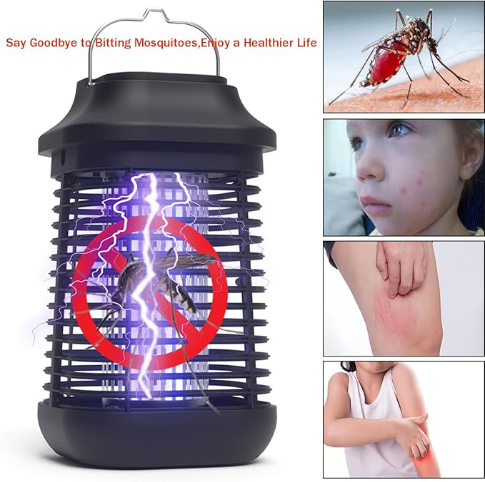 Bug Zapper for Outdoor and Indoor,3-Meter Power Cord with Switch Mosquito Zapper,Bug Zapper Outdoor for Home Backyard, Patio