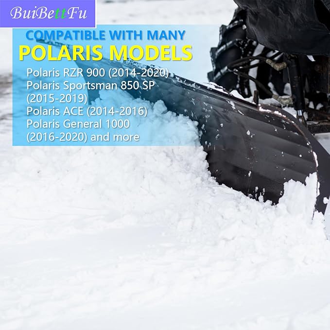 2208864 Snow Plow Skid Shoes Adjustable Pin Lock Plow Skid Feet Replacement 2205071 Hardened Steel Snow Plow Non-Slip Base with Quick-Release Cotter Pins (2/Pack)