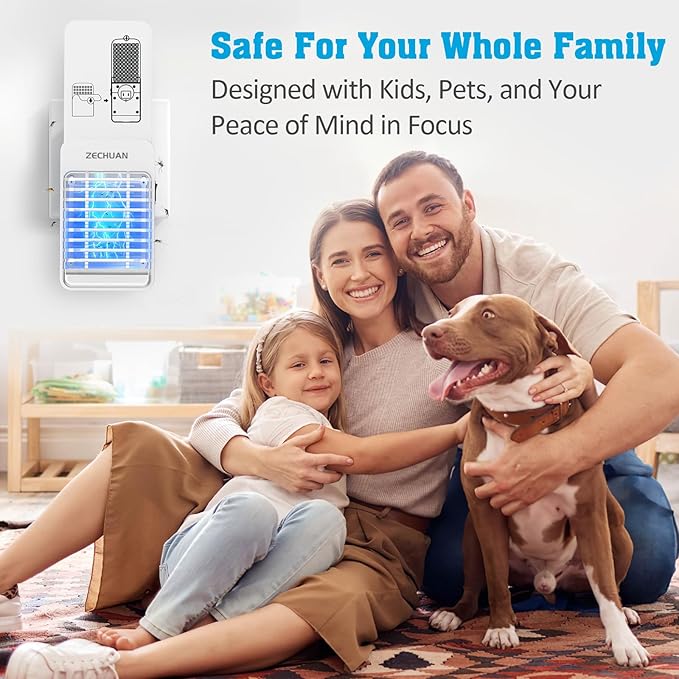 Electric Bug Zapper Indoor, 2-in-1 Fly Traps Indoors and Mosquito Trap, Electric Mosquitoes Killer with Light for Home, Office, Kitchen, Bedroom, Baby Room (2 Device + 10 Glue Cards)