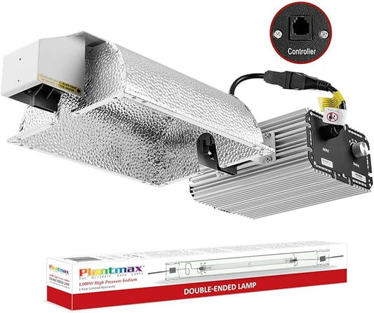 UltraGrow – Classic 1000W DE Double Ended HID Grow Light System with HID Bulb, Dimmable Ballast for Indoor Growing (Classic Controller & HPS)