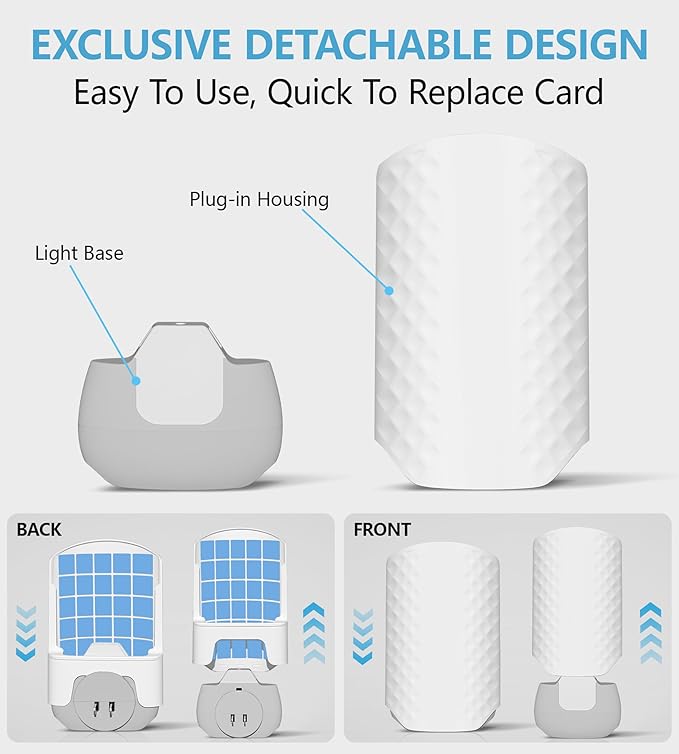 Flying Insect Trap for Indoors, Bug Killer Light Trap for Fruit Flies, Gnats, Moths, and Houseflies, 2 Devices + 8 Refills, Best Fly Traps for Home, Kitchen, Bedroom, Plant Area, Garages